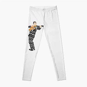 Typographic and Minimalist Johnny Cash Illustration Leggings