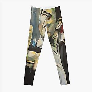 Johnny Cash Middle Finger Watercolor Art Leggings