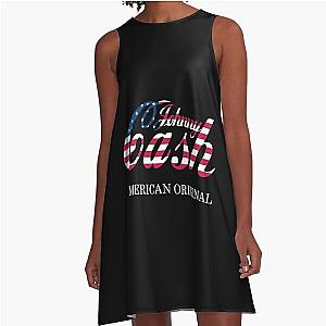 Retro Johnny Cash Art Gift Men Women A-Line Dress