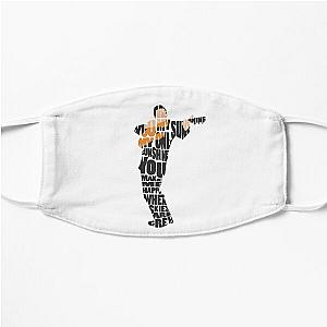 Typographic and Minimalist Johnny Cash Illustration Flat Mask