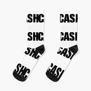 Johnny Cash Logo Stickers Socks