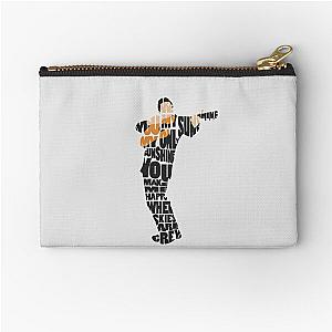 Johnny Cash Typography Art Zipper Pouch