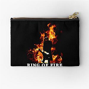 Graphic Johnny Cash Ring Of Fire Gift For Fans Zipper Pouch