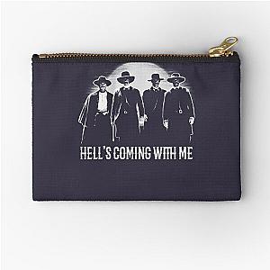 Day Gift for johnny cash music ombstone Doc Holiday Hell's Coming with Me Zipper Pouch