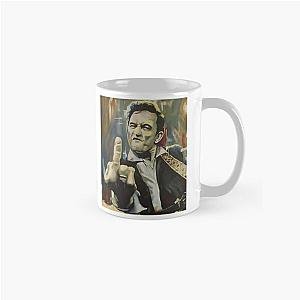 Johnny Cash Middle Finger Watercolor Art Classic Mug