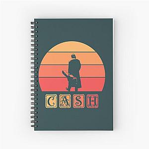 Johnny Cash Retro Art  Spiral Notebook