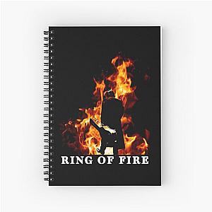 Graphic Johnny Cash Ring Of Fire Gift For Fans Spiral Notebook