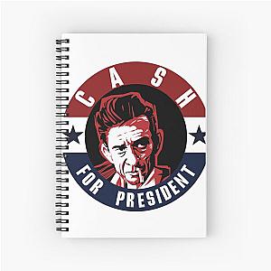 Johnny Cash For President  Spiral Notebook