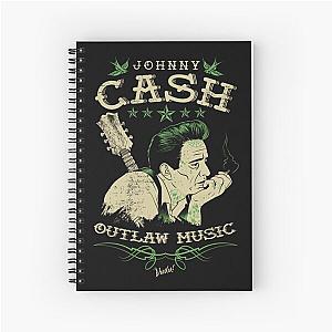 Johnny Cash Outlaw Music Spiral Notebook