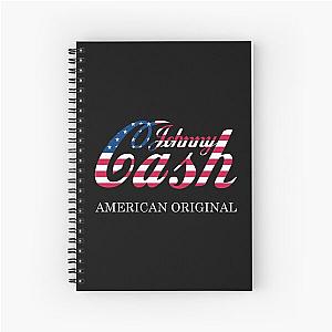 Retro Johnny Cash Art Gift Men Women Spiral Notebook