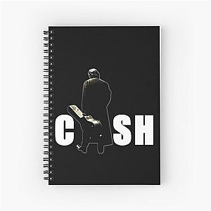 Johnny Cash Walking with Guitar Case Design Spiral Notebook