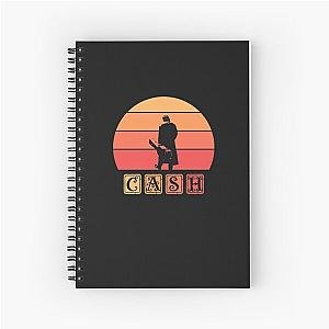 Johnny Cash Retro Art Essential Spiral Notebook