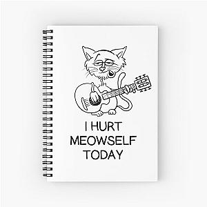 Johnny Cash Cat Parody Spiral Notebook