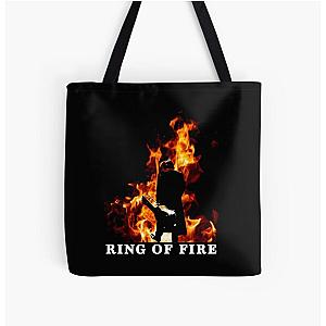 Graphic Johnny Cash Ring Of Fire Gift For Fans All Over Print Tote Bag