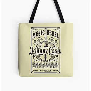 Johnny Cash Music Rebel Nashville All Over Print Tote Bag