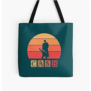 Johnny Cash Retro Art  All Over Print Tote Bag