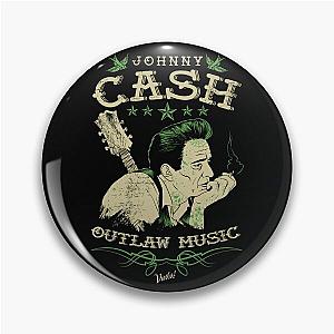 Johnny Cash Outlaw Music Pin