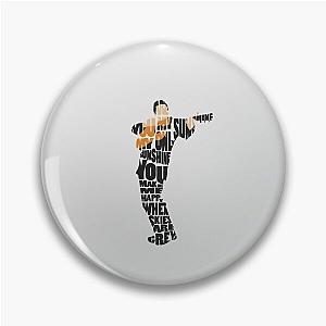 Johnny Cash Typography Art Pin