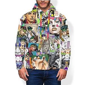 JoJo's Bizarre Adventure Hoodies - Rohan Kishibe Face Hoodie