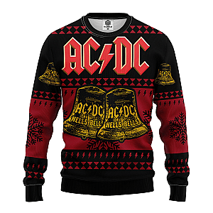 AC/DC Red Ugly Christmas Sweater Perfect Holiday Gift Idea