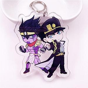 JoJo's Bizarre Adventure Keychains - Jotaro Kujo and Star Platinum Chibi Keychain