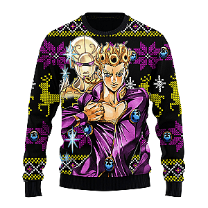 Giorno Jojo Ugly Christmas Sweater Anime Gift for Holidays