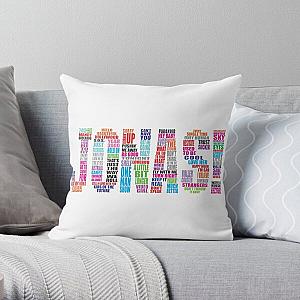 Jonas Brothers Albums Text Art Throw Pillow