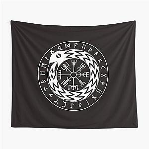 Norse Mythology Jormungandr with Runes Tapestry