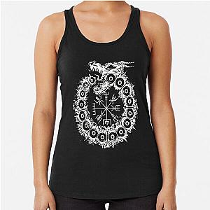 World Serpent Jormungandr Runic Compass Racerback Tank Top