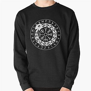 Norse Mythology Jormungandr Vegvisir Runes Pullover Sweatshirt