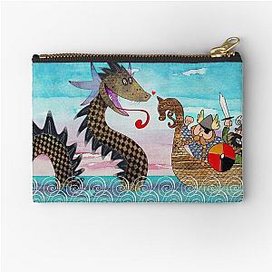 Vikings meet the Jormungand serpent Zipper Pouch