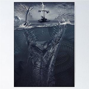 Thor fishing Jormungandr Poster