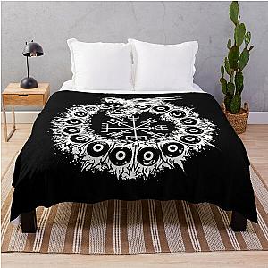 World Serpent Jormungandr Runic Compass Throw Blanket