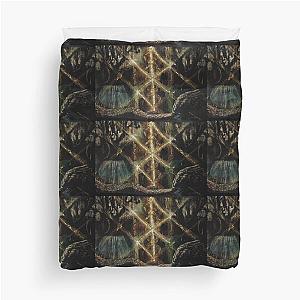 Runes in the Yggdrasil with Jormungand Duvet Cover