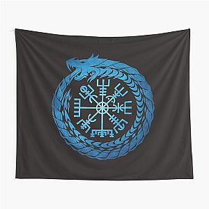 Vegvisir Jormungandr World Serpent  Tapestry