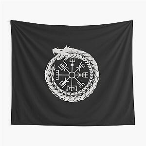 Vegvisir Jormungandr World Serpent Norse Mythology Tapestry