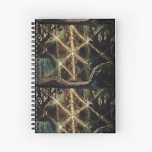 Runes in the Yggdrasil with Jormungand Spiral Notebook