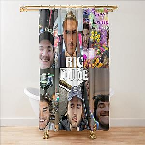 jschlatt Big dude montage  Shower Curtain