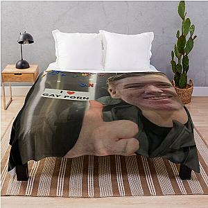 i love gay porn - jschlatt Throw Blanket