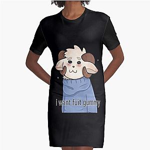 Jschlatt want fuit gummy 3  	 	 Graphic T-Shirt Dress