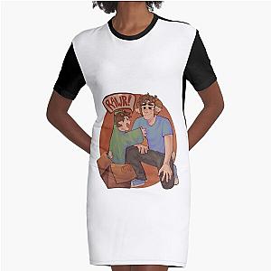 Jschlatt dad and Tubbo :) Graphic T-Shirt Dress