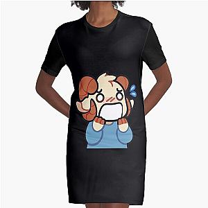 Jschlatt -quot-schlattAAA-quot- Twitch Emote   Graphic T-Shirt Dress