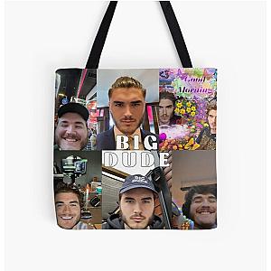 jschlatt Big dude montage  All Over Print Tote Bag