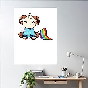 Jschlatt M Erch Jschlatt Plushie Rainbow Flag  Poster Premium Merch Store