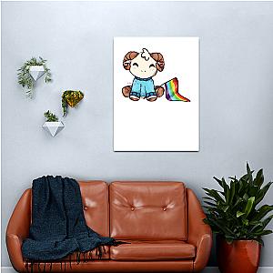 Jschlatt M Erch Jschlatt Plushie Rainbow Flag  Canvas Print Premium Merch Store