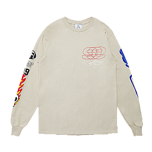 Juice Wrld Sweatshirts - DR4L Anniversary Long Sleeve Tan 