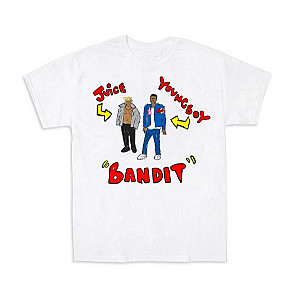 Juice Wrld T-Shirts - Juice WRLD Bandit White T-Shirt 