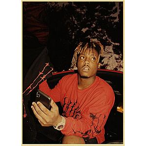 Juice Wrld Holding Phone Retro Decorative Poster