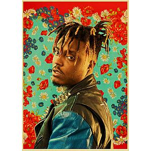 Juice Wrld Flower Retro Decorative Poster