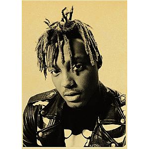 Juice Wrld Black and White Retro Decorative Poster